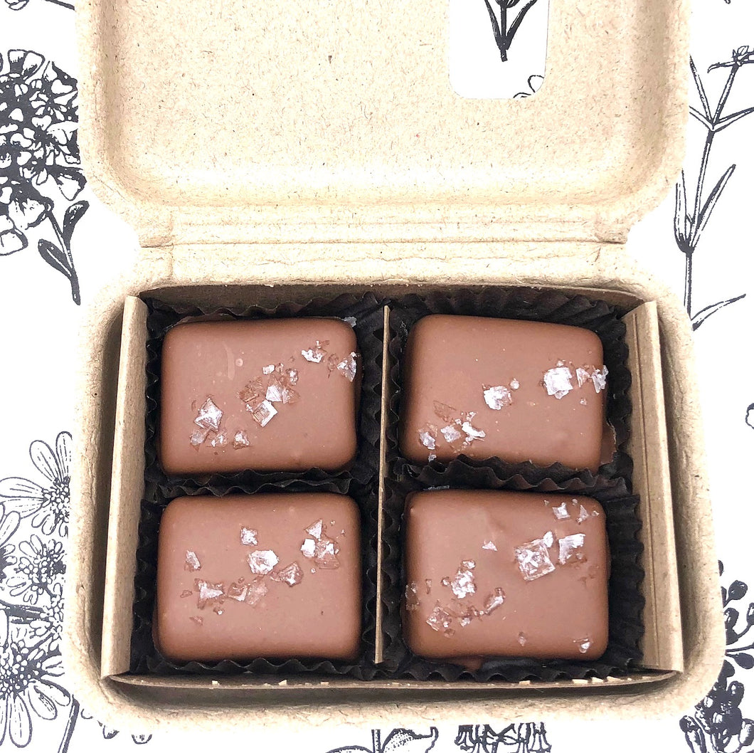 Milk Chocolate Covered Salted Caramels - Farmhouse Chocolates