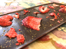 Load image into Gallery viewer, 71% with Fennel Pollen &amp; Strawberries (Organic, Fair Trade Chocolate Bar)