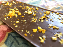 Load image into Gallery viewer, 38% Milk Chocolate w/ Orange &amp; Alaskan Sea Salt (Organic, Fair Trade Chocolate Bar)